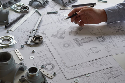 工程师技术员设计图纸mechanicalÂ零件工程引擎
制造工厂工业工业工作项目蓝图测量轴承卡尺工具