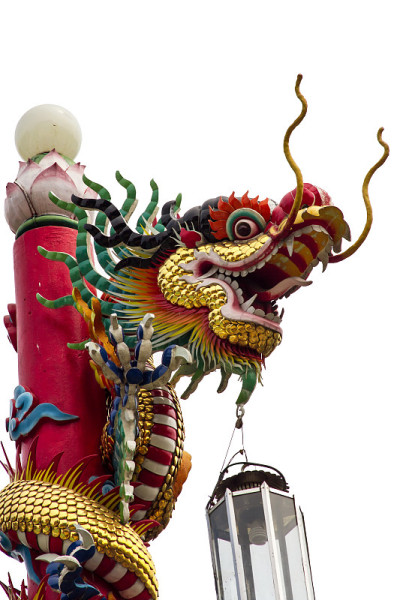 金龙中国式雕像春节快乐