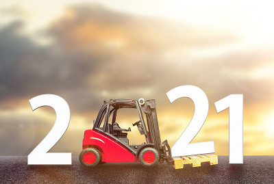 2021年用红色叉车