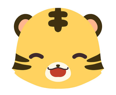 卡通风格的老虎人物图标插图