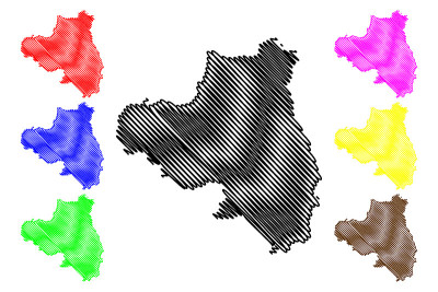 伦敦德里县地图矢量
