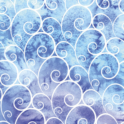 抽象水彩蓝色波浪图案