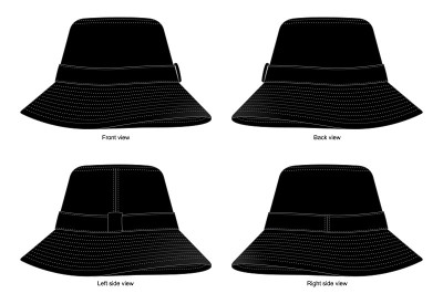 Bucket Hat Vector for Template