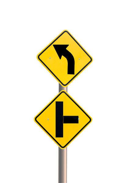 黄色的路标