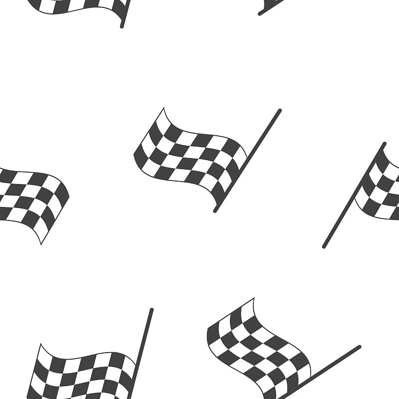 Vector car racing flag icon. Start, finish symbol 