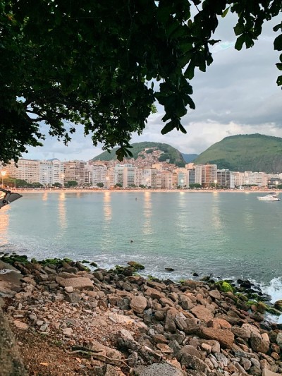科帕卡巴纳海滩的日落景观