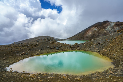 汤加里罗高山穿越，湖，火山口，新西兰