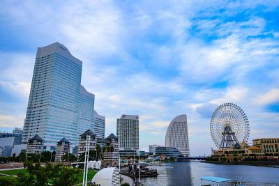 日本神奈川县横滨市的横滨民atomai市景