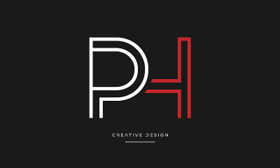PH或HP字母字母抽象标志图标矢量模板