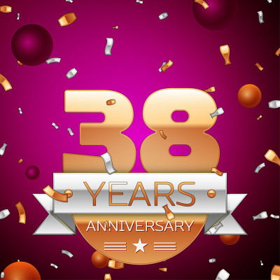 Realistic Thirty eight 38 Years Anniversary Celebr