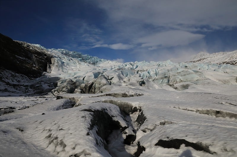 Fláajökull，冰岛东南部Höfn附近的冰川