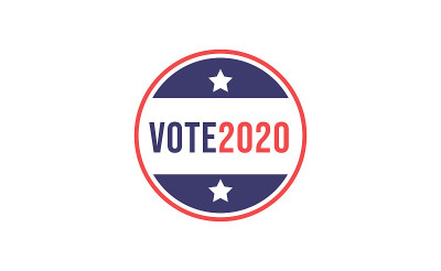 投票2020徽章。