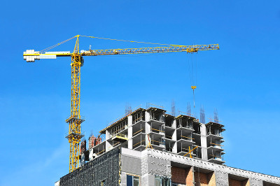 起重机及高层建筑工地