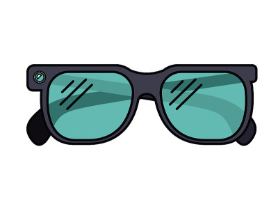 Smartglasses孤立图标设计