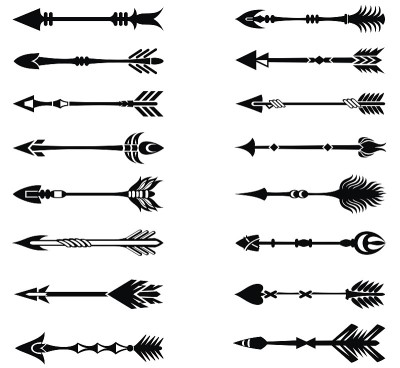 Arrow set in Native American Indian style.