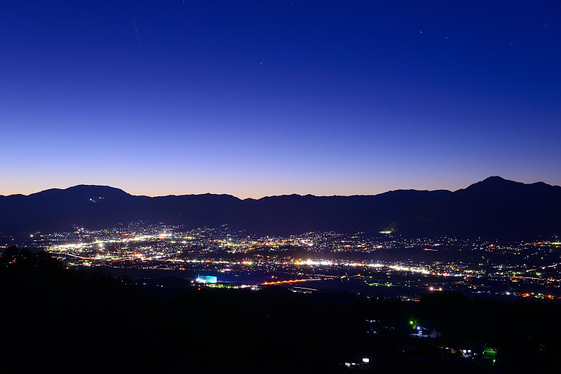 日本长野饭田市的城市景观