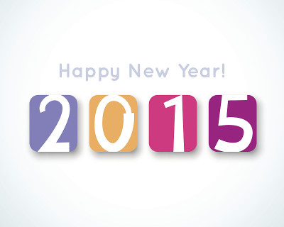 2015年新年快乐。假期矢量插图