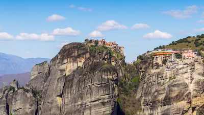 希腊塞萨利迈特拉山的修道院建筑群。联合国教科文组织世界遗产名录