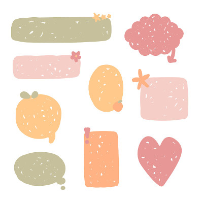 collection set of hand drawing frame border, blank
