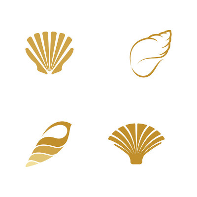 贝壳矢量图标插图设计