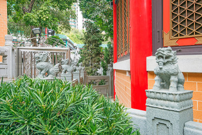 香港九龙黄大仙祠的宗教人物