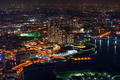 横滨城市夜景，日本