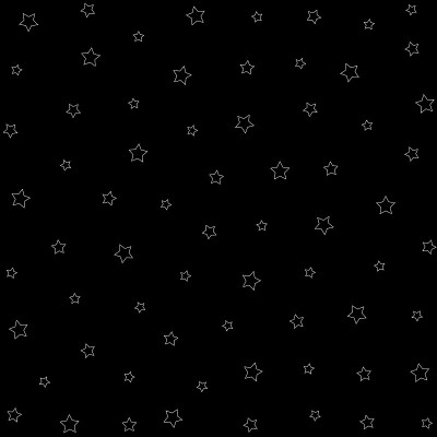 灰色无缝勾勒的星星在黑色背景矢量插图