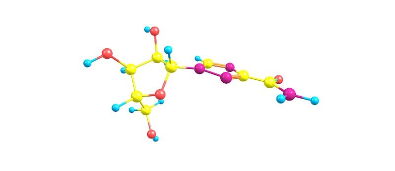 分子结构孤立在白色上