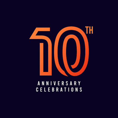 10 Th Anniversary Celebration Vector Template Desi