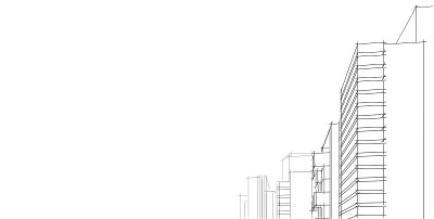 3D插图建筑透视线