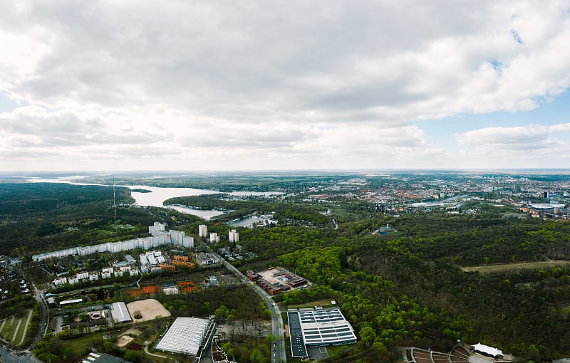 德国柏林的空中城市景观照片