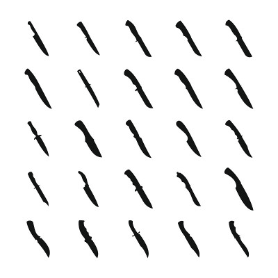 Collection of army knives