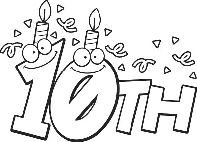 卡通10岁生日