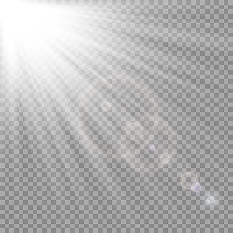 矢量透明阳光特殊镜头光晕光效果。