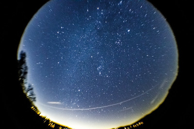 阿什维尔的鱼眼镜头夜空