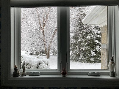 窗外雪景