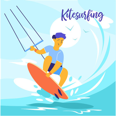 冲浪板。矢量插图。