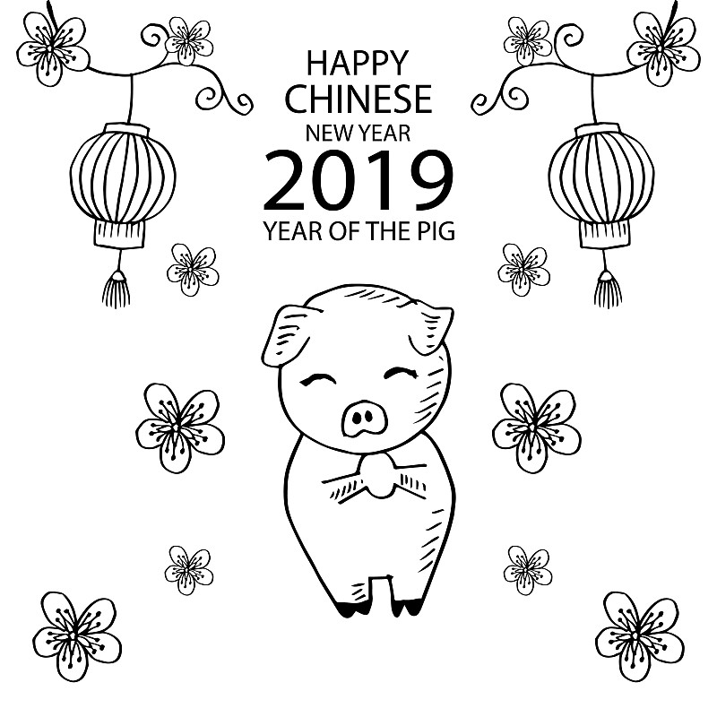 Chinese zodiac symbol of 2019. Chinese New Year 20