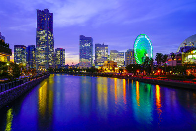日本神奈川县横滨市的横滨民atomai市景
