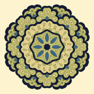 阿拉伯式花纹。装饰元素。