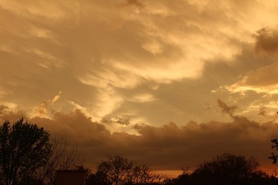 橙色的天空