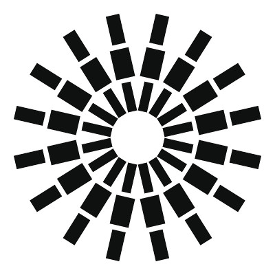 由矩形形成的射线的圆形图案。矢量插图。