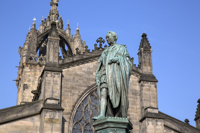 Walter Scott雕像，Bohem, Royal Mile;Lawnmarket;爱丁堡;