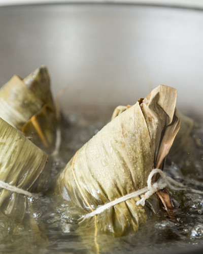粽子在锅里