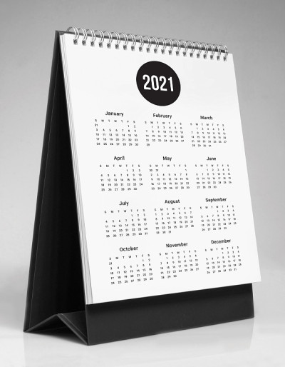 简单的2021年台历