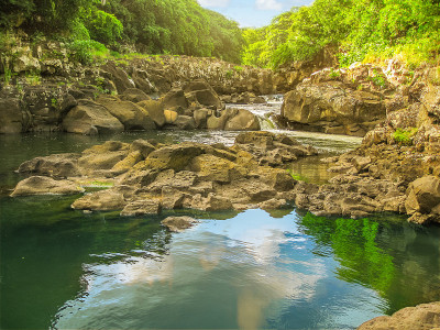 毛里求斯的黑河峡谷