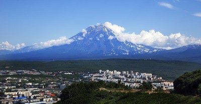 俄罗斯堪察加半岛令人叹为观止的鸟瞰图