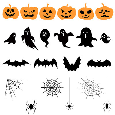 Set of halloween parts