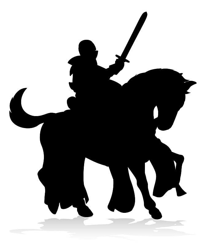 Knight on Horse Silhouette