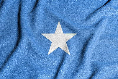 National flag of the Somalia. The main symbol of a